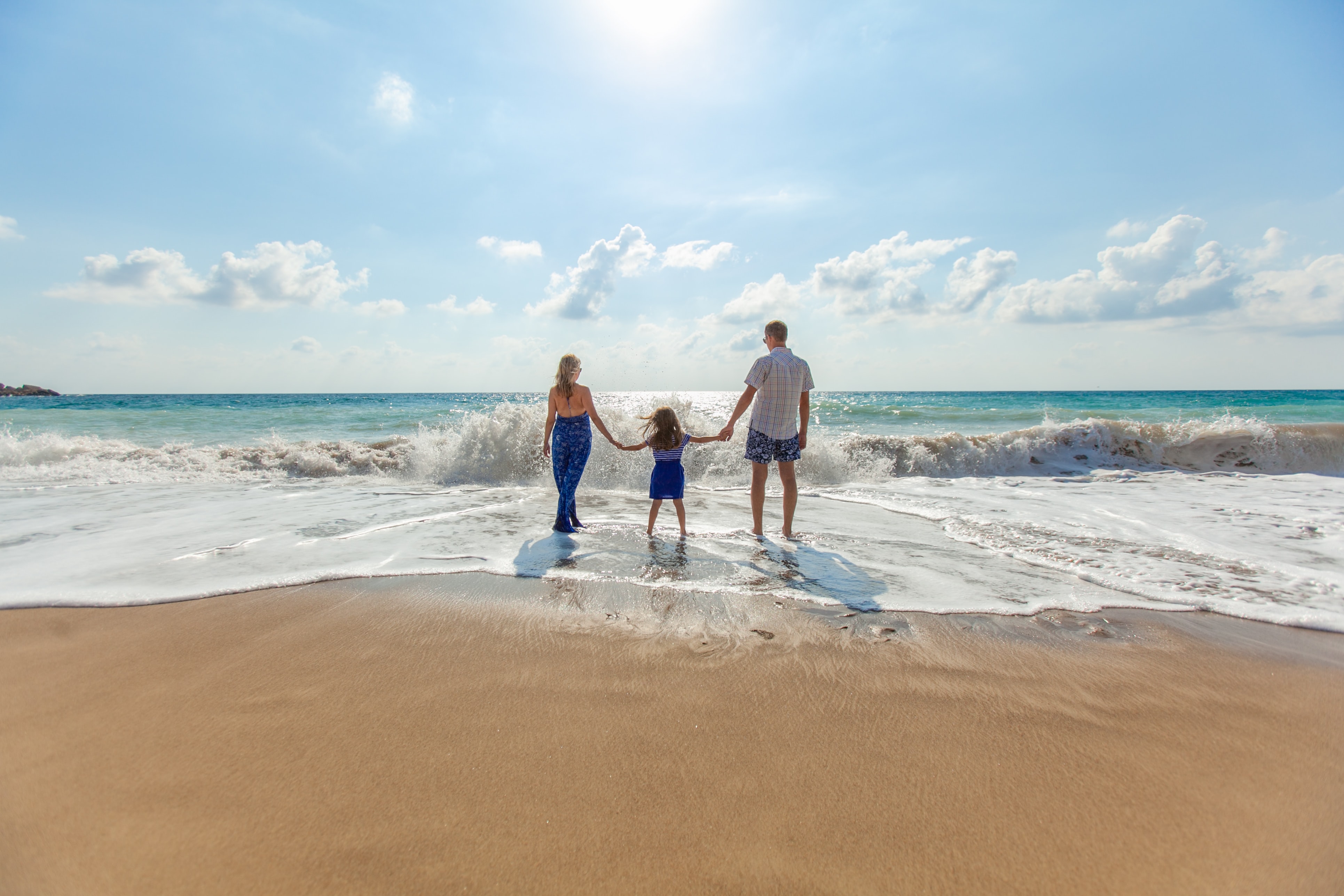 Family on a beach